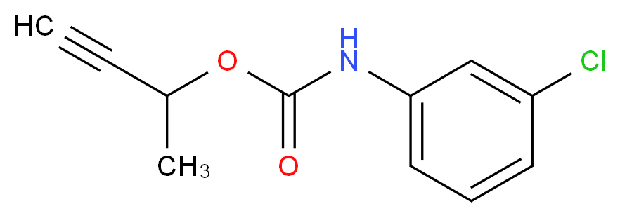 but-3-yn-2-yl N-(3-chlorophenyl)carbamate_分子结构_CAS_1967-16-4