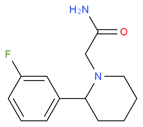2-[2-(3-fluorophenyl)-1-piperidinyl]acetamide_分子结构_CAS_)