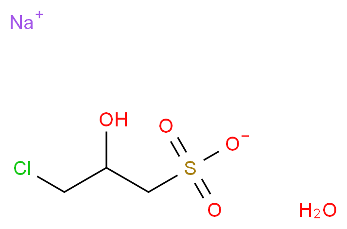 sodium 3-chloro-2-hydroxypropane-1-sulfonate hydrate_分子结构_CAS_143218-48-8