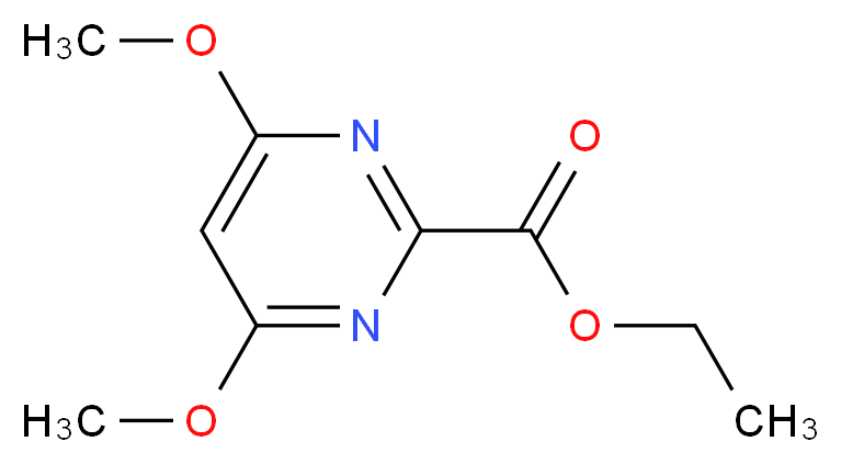 Ethyl 4,6-dimethoxypyrimidine-2-carboxylate_分子结构_CAS_128276-49-3)