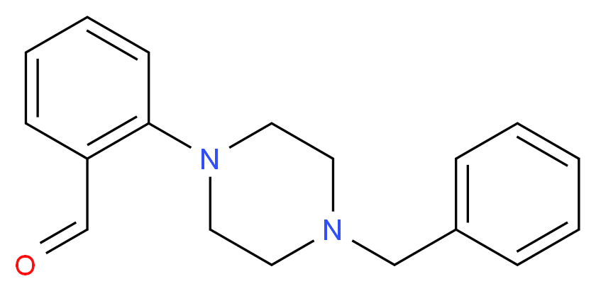 2-(4-Benzylpiperazino)benzenecarbaldehyde_分子结构_CAS_112253-26-6)