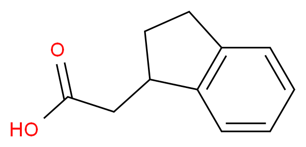 2-(2,3-dihydro-1H-inden-1-yl)acetic acid_分子结构_CAS_38425-65-9