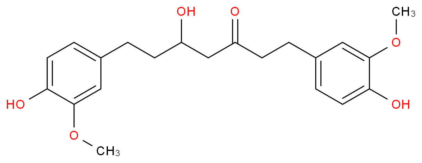 5-hydroxy-1,7-bis(4-hydroxy-3-methoxyphenyl)heptan-3-one_分子结构_CAS_36062-05-2