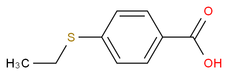 4-(ethylsulfanyl)benzoic acid_分子结构_CAS_13205-49-7