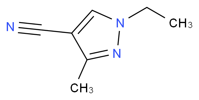 1-ethyl-3-methyl-1H-pyrazole-4-carbonitrile_分子结构_CAS_1006471-43-7