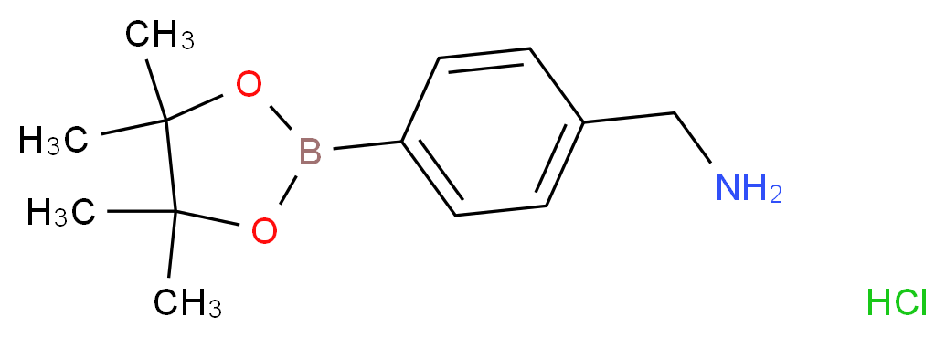 4-(Aminomethyl)benzeneboronic acid, pinacol ester hydrochloride_分子结构_CAS_850568-55-7)