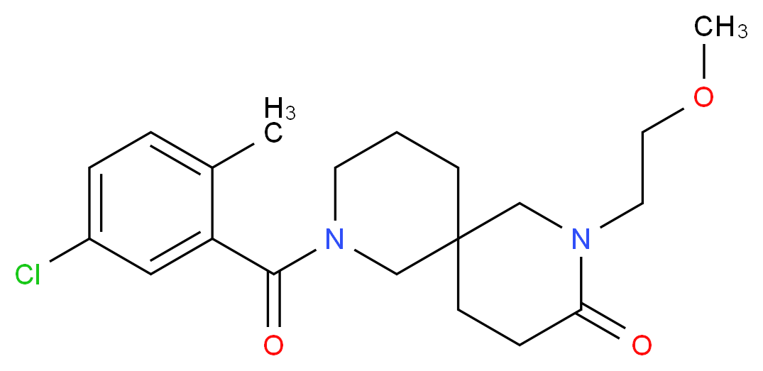 8-(5-chloro-2-methylbenzoyl)-2-(2-methoxyethyl)-2,8-diazaspiro[5.5]undecan-3-one_分子结构_CAS_)