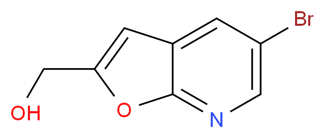 5-溴-2-(羟甲基)呋喃丙[2,3-b]吡啶_分子结构_CAS_1188990-02-4)