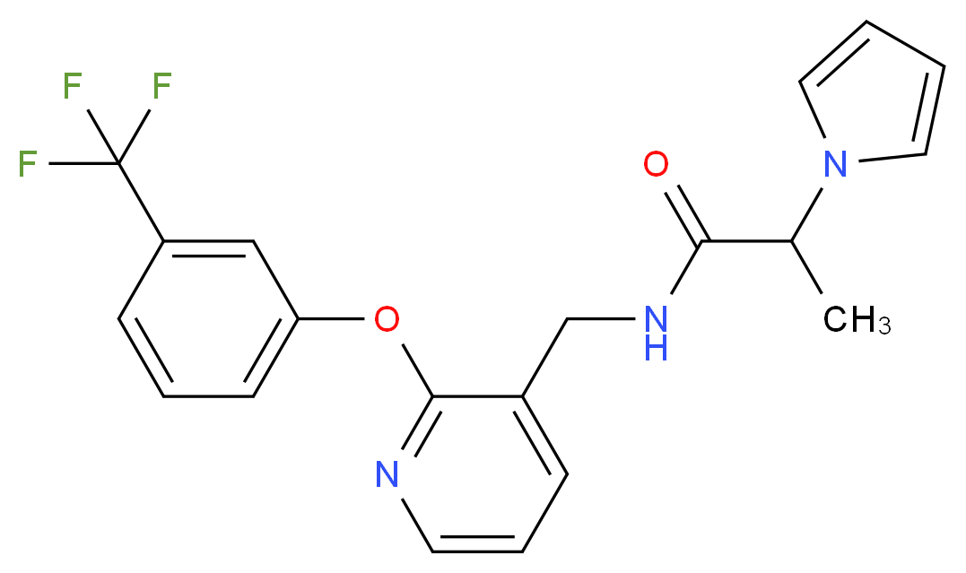 2-(1H-pyrrol-1-yl)-N-({2-[3-(trifluoromethyl)phenoxy]pyridin-3-yl}methyl)propanamide_分子结构_CAS_)