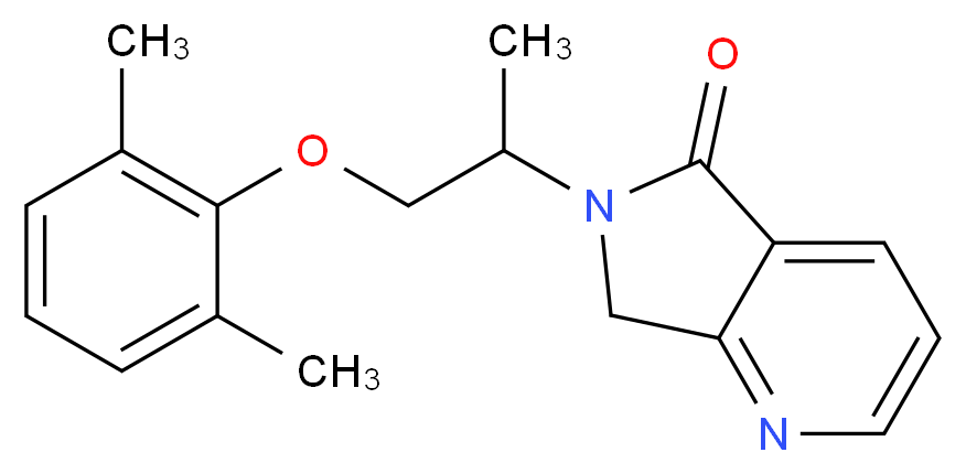 6-[2-(2,6-dimethylphenoxy)-1-methylethyl]-6,7-dihydro-5H-pyrrolo[3,4-b]pyridin-5-one_分子结构_CAS_)