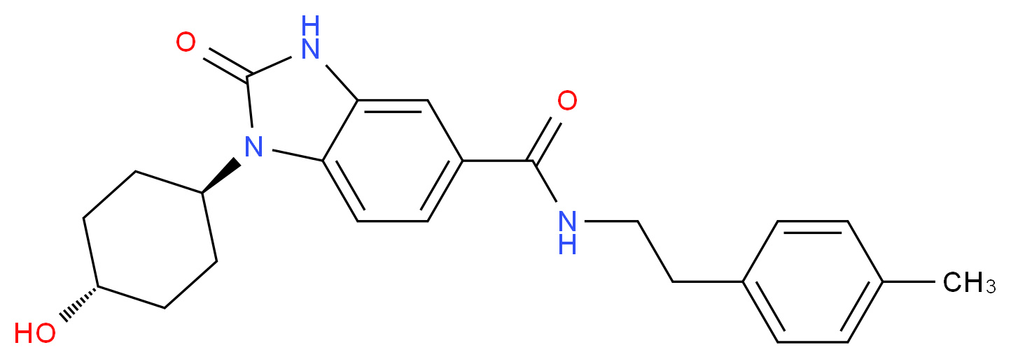 1-(trans-4-hydroxycyclohexyl)-N-[2-(4-methylphenyl)ethyl]-2-oxo-2,3-dihydro-1H-benzimidazole-5-carboxamide_分子结构_CAS_)