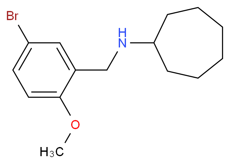 N-[(5-bromo-2-methoxyphenyl)methyl]cycloheptanamine_分子结构_CAS_355382-74-0