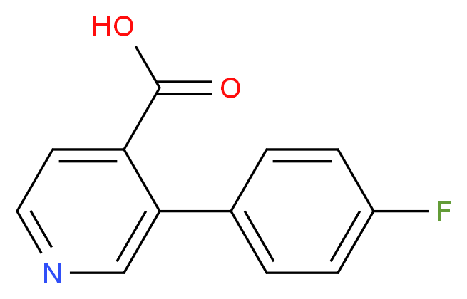 3-(4-fluorophenyl)pyridine-4-carboxylic acid_分子结构_CAS_1214348-98-7