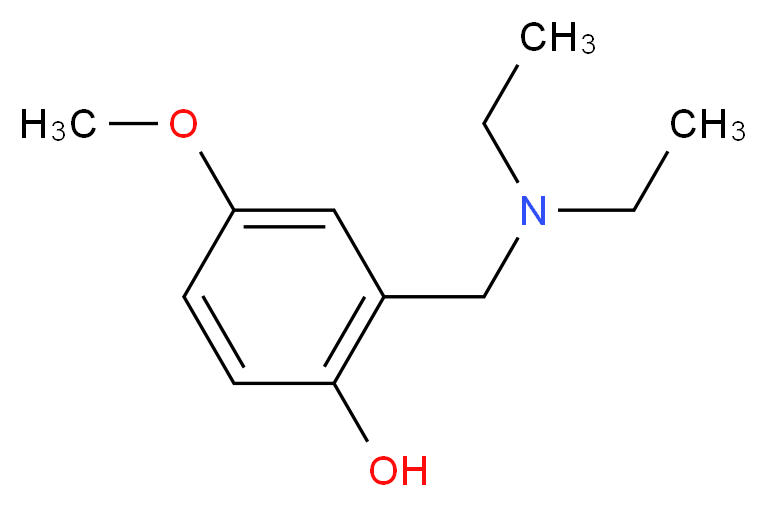 2-[(diethylamino)methyl]-4-methoxyphenol_分子结构_CAS_23562-78-9)