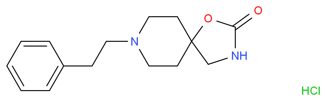 8-(2-phenylethyl)-1-oxa-3,8-diazaspiro[4.5]decan-2-one hydrochloride_分子结构_CAS_5053-08-7