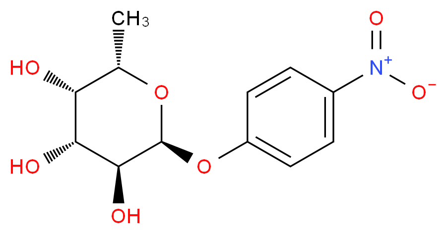 (2S,3S,4R,5S,6S)-2-methyl-6-(4-nitrophenoxy)oxane-3,4,5-triol_分子结构_CAS_10231-84-2