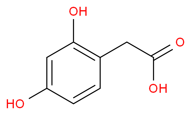 2-(2,4-dihydroxyphenyl)acetic acid_分子结构_CAS_614-82-4