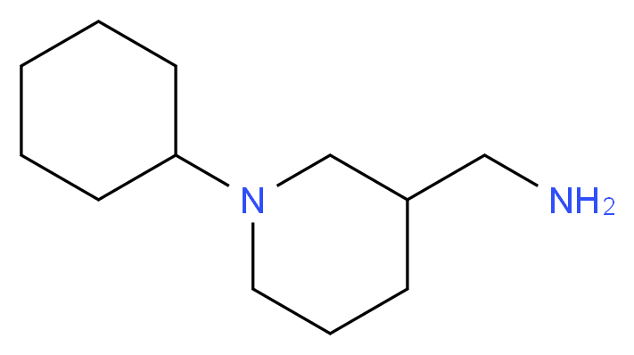 1-(1-cyclohexyl-3-piperidinyl)methanamine_分子结构_CAS_883533-78-6)
