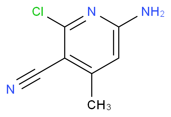 6-amino-2-chloro-4-methylpyridine-3-carbonitrile_分子结构_CAS_51561-20-7