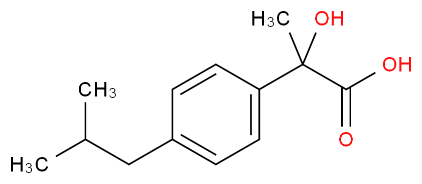2-hydroxy-2-[4-(2-methylpropyl)phenyl]propanoic acid_分子结构_CAS_60057-62-7