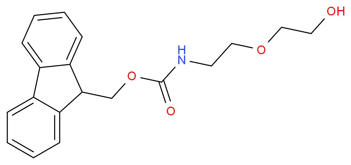 9H-fluoren-9-ylmethyl N-[2-(2-hydroxyethoxy)ethyl]carbamate_分子结构_CAS_299430-87-8