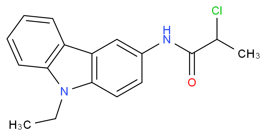 2-Chloro-N-(9-ethyl-9H-carbazol-3-yl)propanamide_分子结构_CAS_)