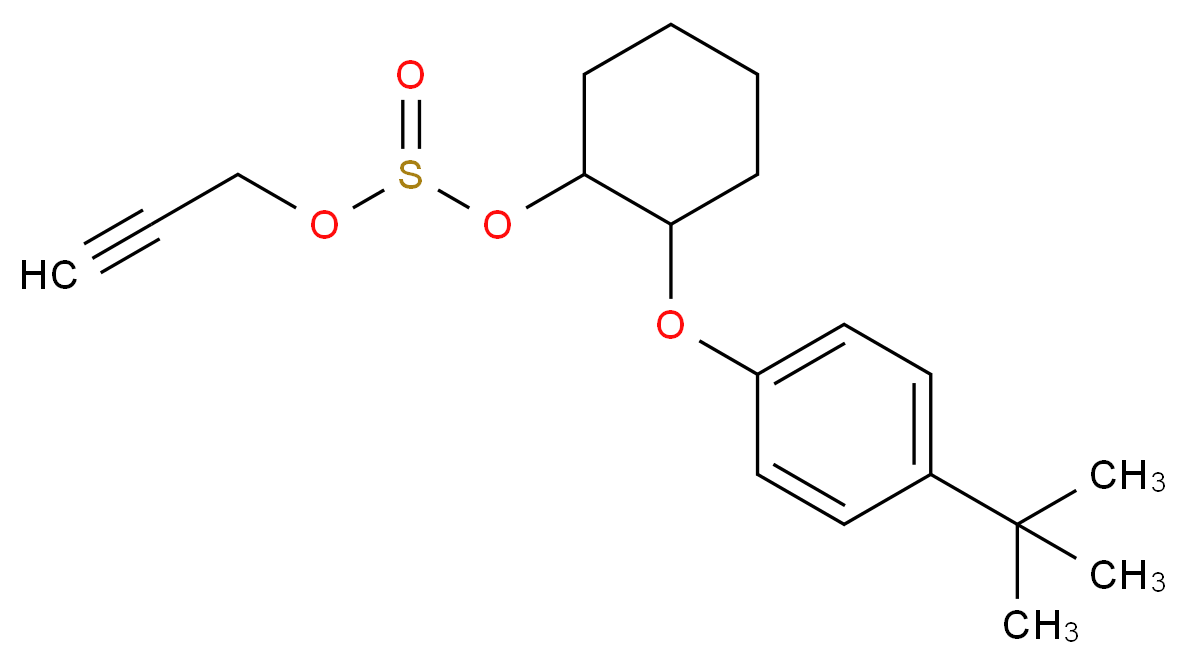 2-(4-(tert-Butyl)phenoxy)cyclohexyl prop-2-yn-1-yl sulfite_分子结构_CAS_2312-35-8)