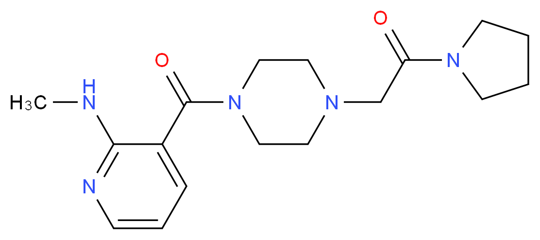 N-methyl-3-{[4-(2-oxo-2-pyrrolidin-1-ylethyl)piperazin-1-yl]carbonyl}pyridin-2-amine_分子结构_CAS_)