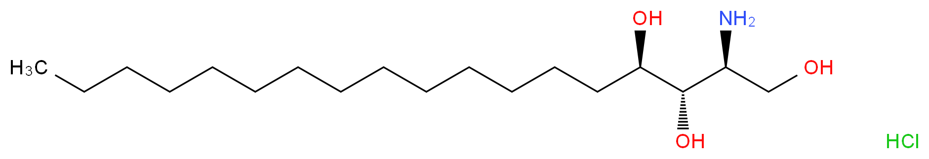 (2S,3S,4R)-2-aminooctadecane-1,3,4-triol hydrochloride_分子结构_CAS_554-62-1