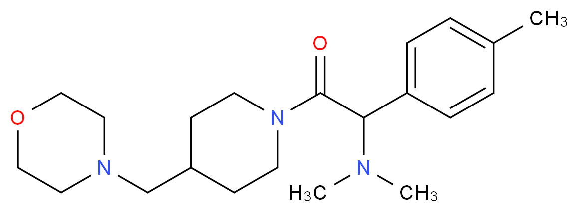 N,N-dimethyl-1-(4-methylphenyl)-2-[4-(4-morpholinylmethyl)-1-piperidinyl]-2-oxoethanamine_分子结构_CAS_)