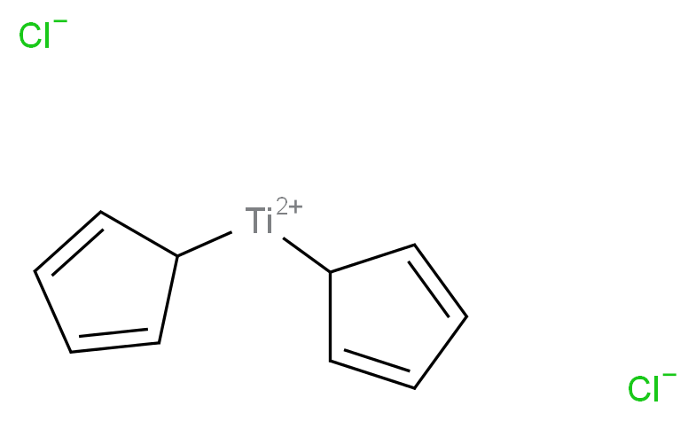 bis(cyclopenta-2,4-dien-1-yl)titaniumbis(ylium) dichloride_分子结构_CAS_1271-19-8