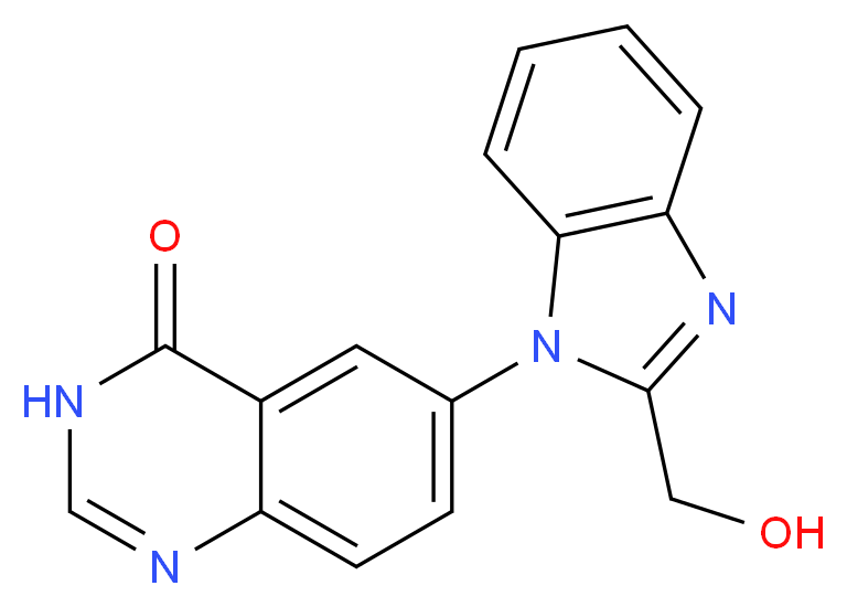 6-[2-(hydroxymethyl)-1H-benzimidazol-1-yl]quinazolin-4(3H)-one_分子结构_CAS_)