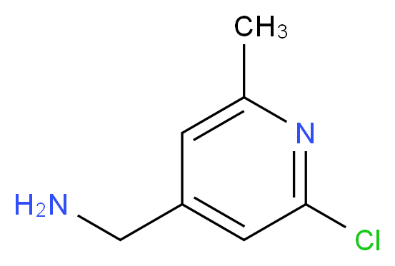 (2-chloro-6-methylpyridin-4-yl)methanamine_分子结构_CAS_1060810-00-5