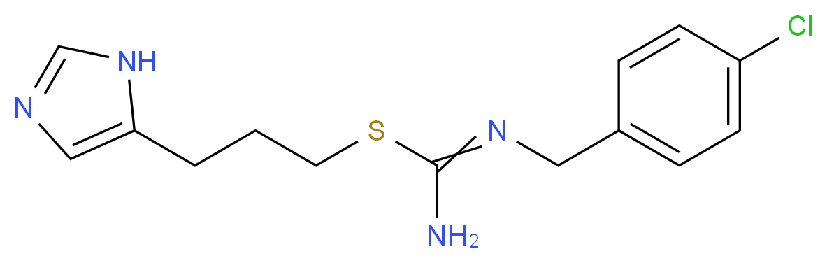 N'-[(4-chlorophenyl)methyl]{[3-(1H-imidazol-5-yl)propyl]sulfanyl}methanimidamide_分子结构_CAS_145231-45-4