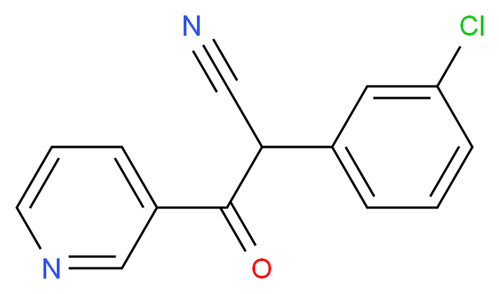 2-(3-chlorophenyl)-3-oxo-3-(pyridin-3-yl)propanenitrile_分子结构_CAS_114444-10-9