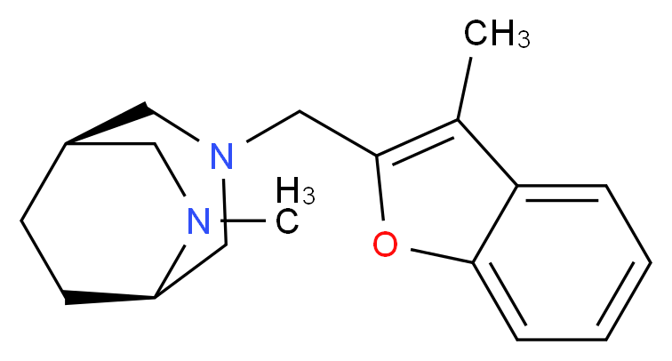 (1S*,5R*)-6-methyl-3-[(3-methyl-1-benzofuran-2-yl)methyl]-3,6-diazabicyclo[3.2.2]nonane_分子结构_CAS_)