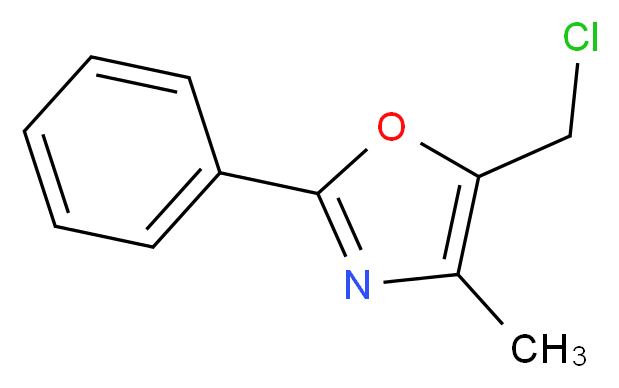 5-(chloromethyl)-4-methyl-2-phenyl-1,3-oxazole_分子结构_CAS_625106-10-7