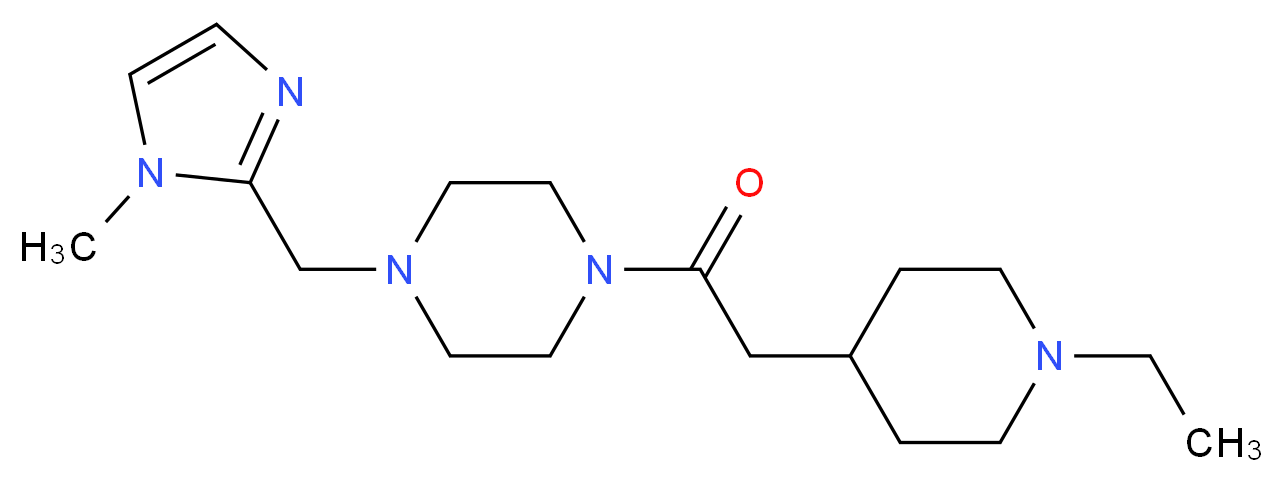 1-[(1-ethyl-4-piperidinyl)acetyl]-4-[(1-methyl-1H-imidazol-2-yl)methyl]piperazine_分子结构_CAS_)