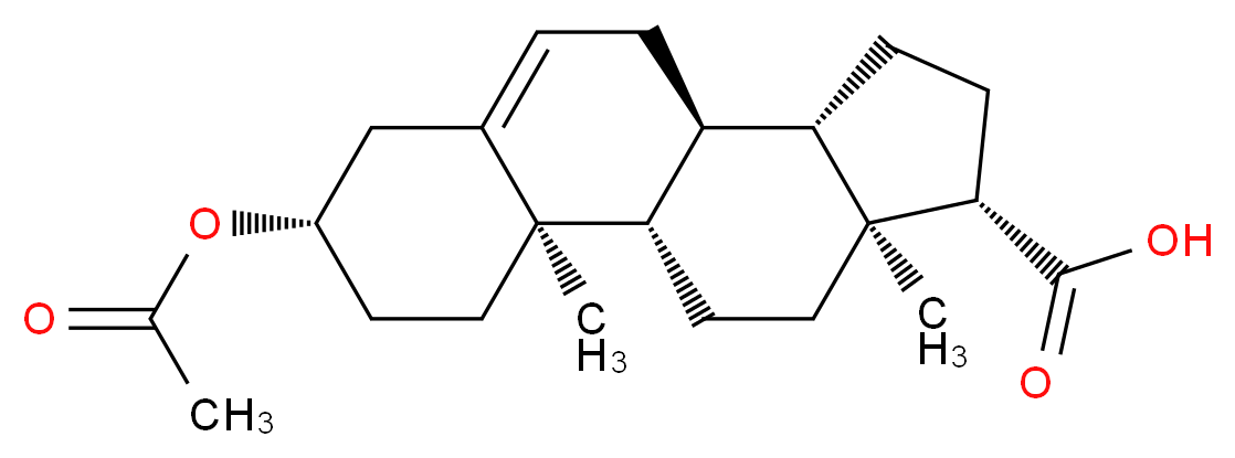 (-)-3β-乙酰氧基-5-本胆烯酸_分子结构_CAS_51424-66-9)