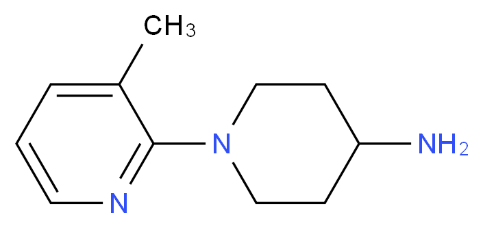 1-(3-methylpyridin-2-yl)piperidin-4-amine_分子结构_CAS_902837-09-6