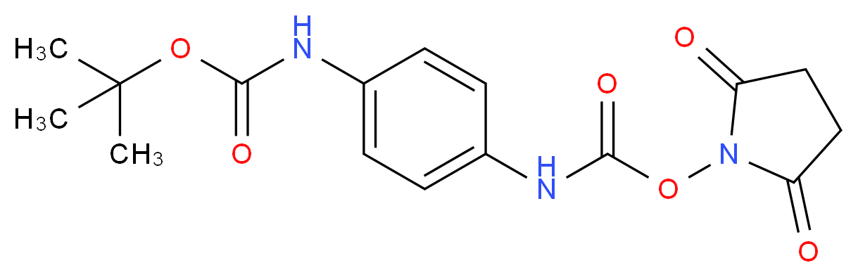 N-琥珀酰亚胺基 N,N′-(对亚苯基)二(氨基甲酸)叔丁酯_分子结构_CAS_402825-01-8)