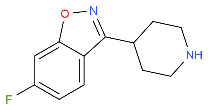 6-Fluoro-3-piperidin-4-yl-benzo[d]isoxazole_分子结构_CAS_84163-77-9)