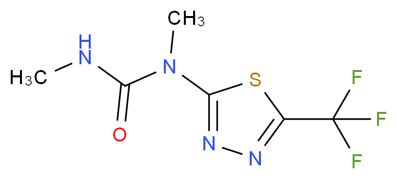 1,3-dimethyl-1-[5-(trifluoromethyl)-1,3,4-thiadiazol-2-yl]urea_分子结构_CAS_25366-23-8