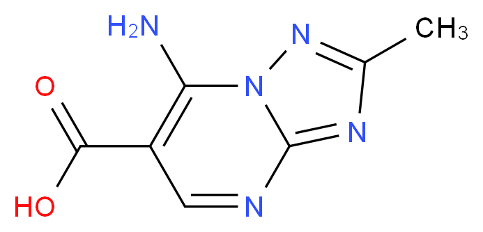 7-amino-2-methyl[1,2,4]triazolo[1,5-a]pyrimidine-6-carboxylic acid_分子结构_CAS_1211486-58-6)