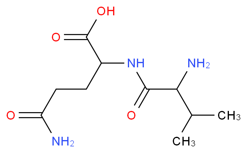 2-(2-amino-3-methylbutanamido)-4-carbamoylbutanoic acid_分子结构_CAS_42854-54-6