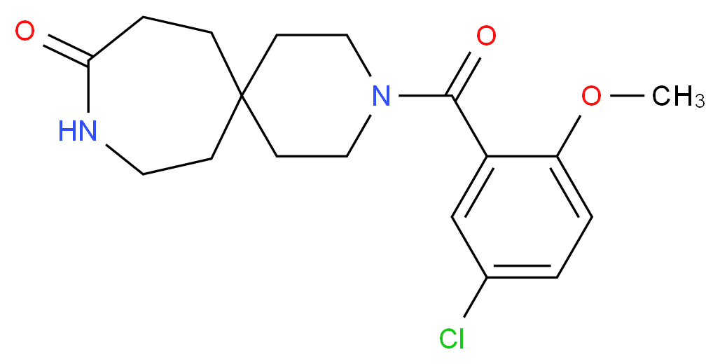3-(5-chloro-2-methoxybenzoyl)-3,9-diazaspiro[5.6]dodecan-10-one_分子结构_CAS_)