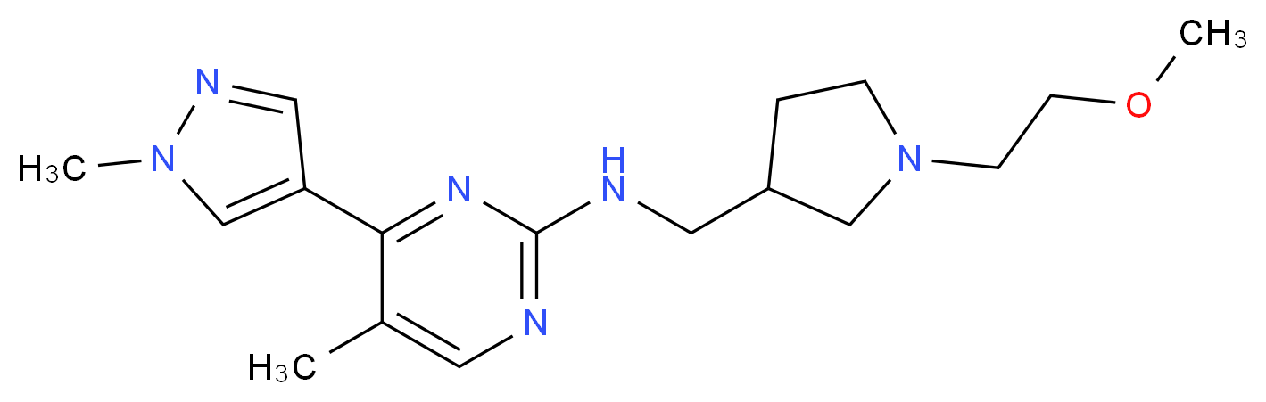 N-{[1-(2-methoxyethyl)pyrrolidin-3-yl]methyl}-5-methyl-4-(1-methyl-1H-pyrazol-4-yl)pyrimidin-2-amine_分子结构_CAS_)