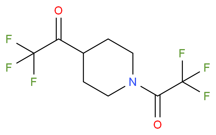 2,2,2-Trifluoro-1-[1-(2,2,2-trifluoroacetyl)-4-piperidyl]ethanone_分子结构_CAS_1159982-56-5)