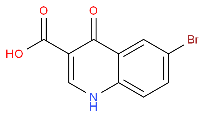 6-bromo-4-oxo-1,4-dihydroquinoline-3-carboxylic acid_分子结构_CAS_302553-00-0