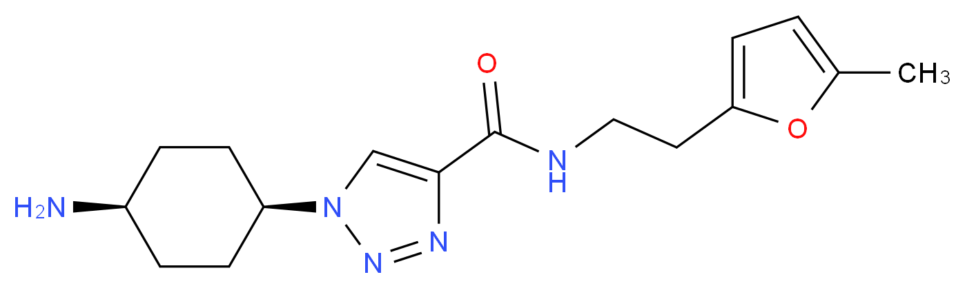 1-(cis-4-aminocyclohexyl)-N-[2-(5-methyl-2-furyl)ethyl]-1H-1,2,3-triazole-4-carboxamide_分子结构_CAS_)